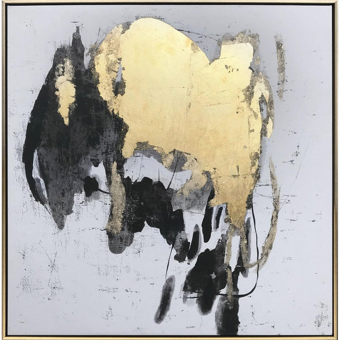 Illustrious Hand Painted Black Floater Frame Wall Art