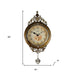 Decorative wall clock with measurements on a white background