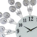 Decorative wall clock with floral design and crystal accents
