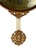 Decorative gold clock with intricate design on a white background