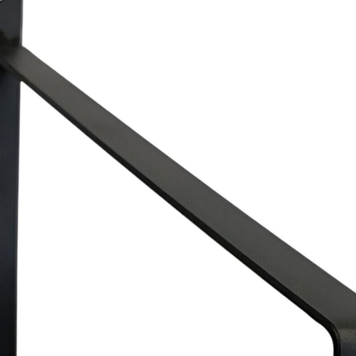 8" Set Of Two Black Metal Wall Mounted Shelf Brackets