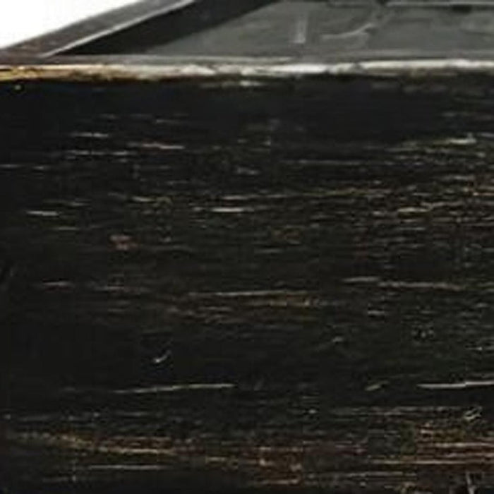 10" Black Distressed Wood Wall Mounted Floating Shelf With LED
