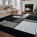 Contemporary Geometric Boxes Area Rug