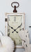 Delno White Wood Pocket Watch Style Wall Clock with Hinged Door 12" X 4" X 28"