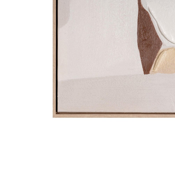 Gavotte I Hand Painted Brown Floater Frame Wall Art