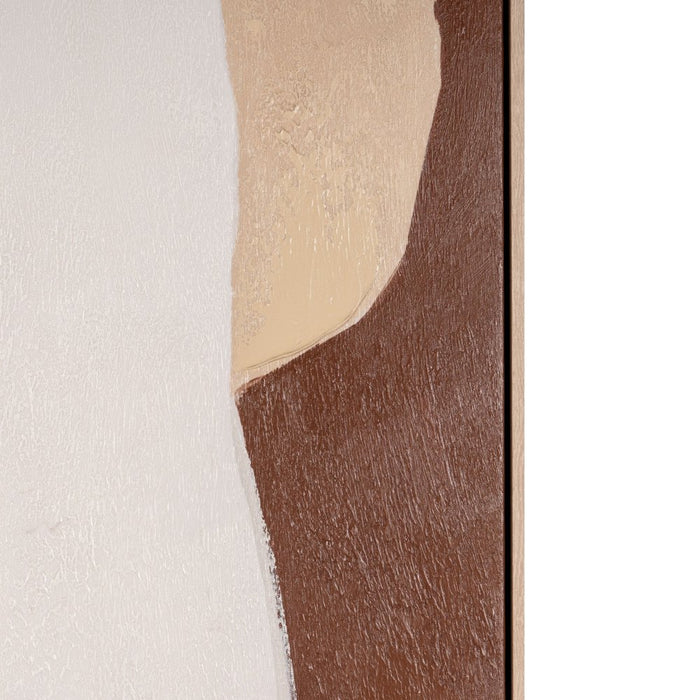 Gavotte I Hand Painted Brown Floater Frame Wall Art