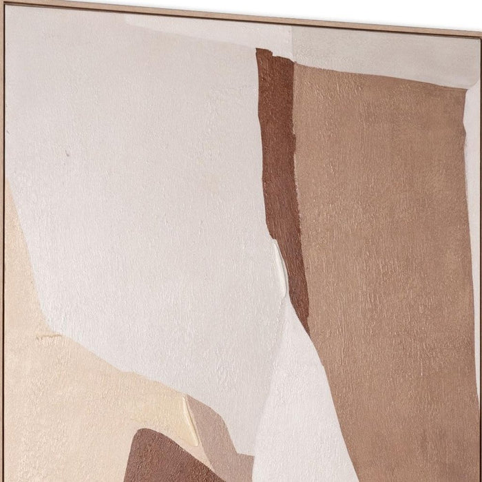 Gavotte II Hand Painted Brown Floater Frame Wall Art