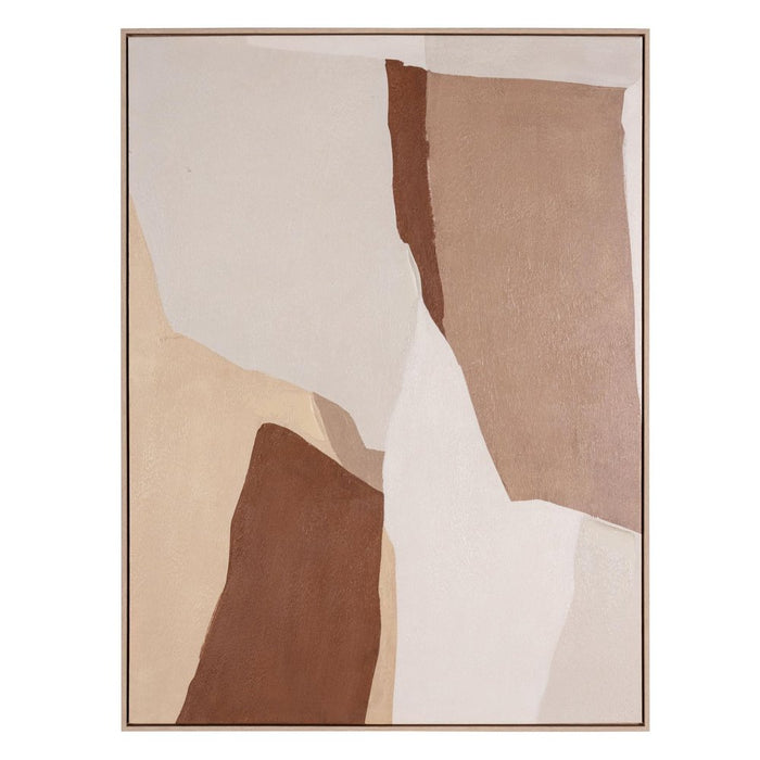 Gavotte II Hand Painted Brown Floater Frame Wall Art