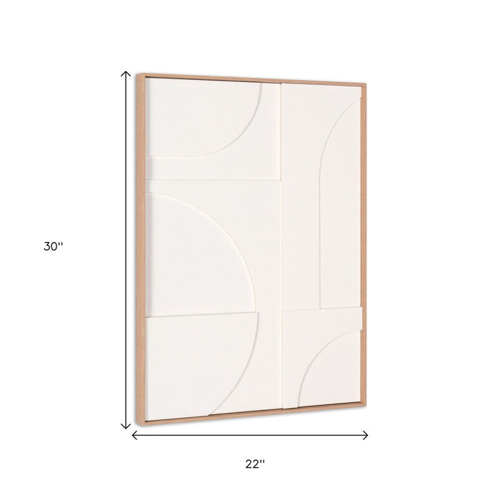 Modern Geo Shapes Brown Shadowbox Wall Art