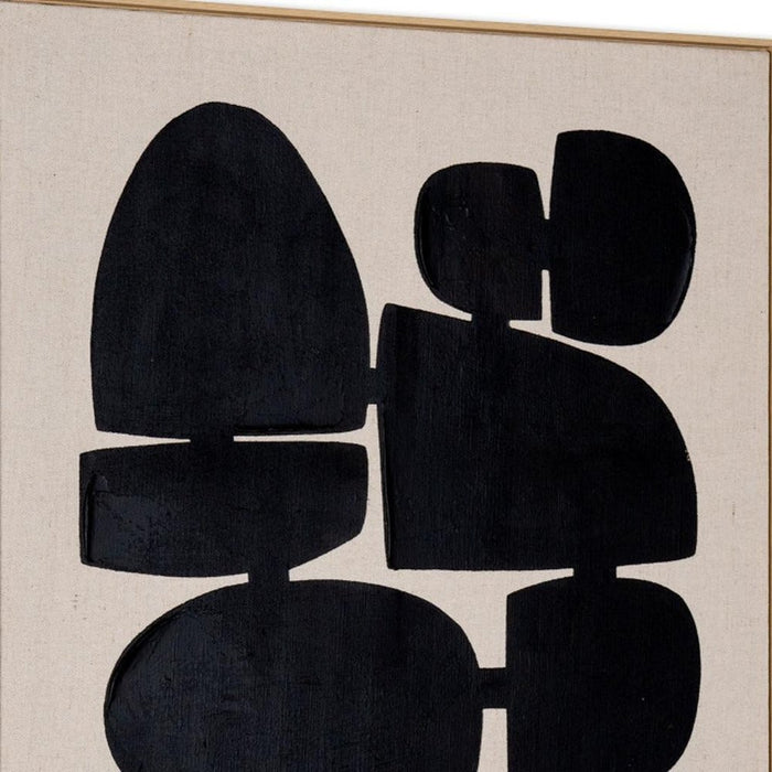 Cairns I Hand Painted Brown Floater Frame Wall Art