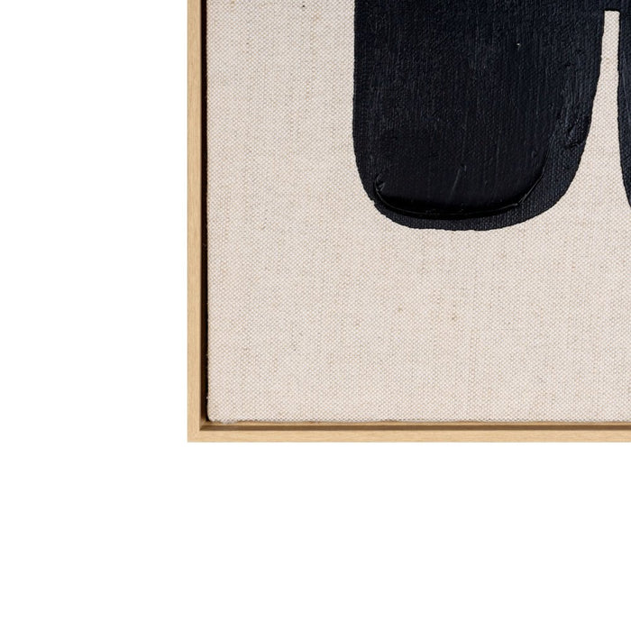 Cairns II Hand Painted Brown Floater Frame Wall Art