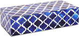 Modern Chevron Decorative Box with Lid, Stylish Storage Organizer for Shelves & Tables
