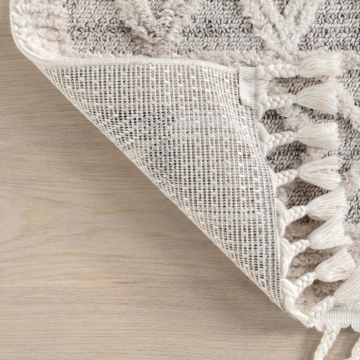 Contemporary Trellis Shag Rug, Soft Polyester Area Rug for Home Décor