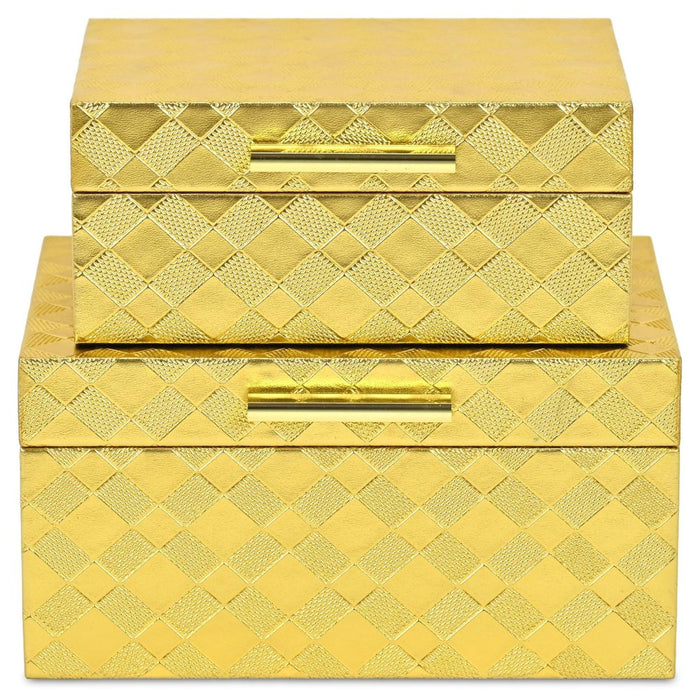 5" Gold Hand Painted Decorative Keepsake Box