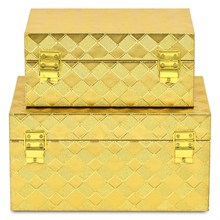 5" Gold Hand Painted Decorative Keepsake Box