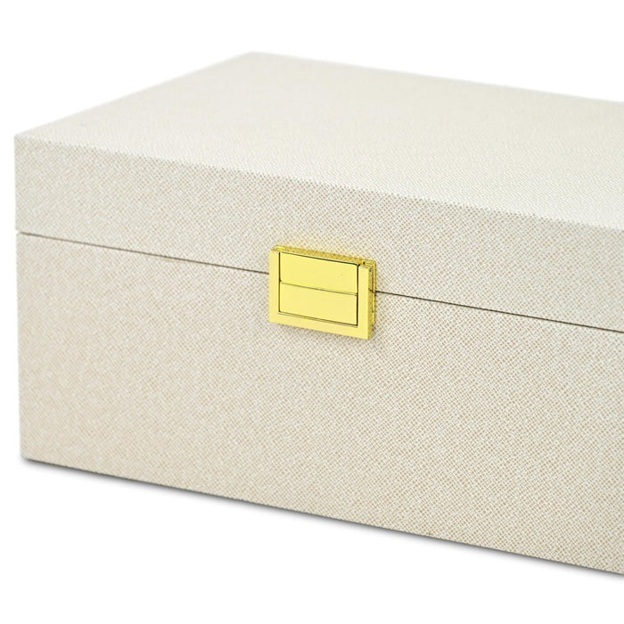 Set of Two Gold Wood Hand Painted Decorative Box