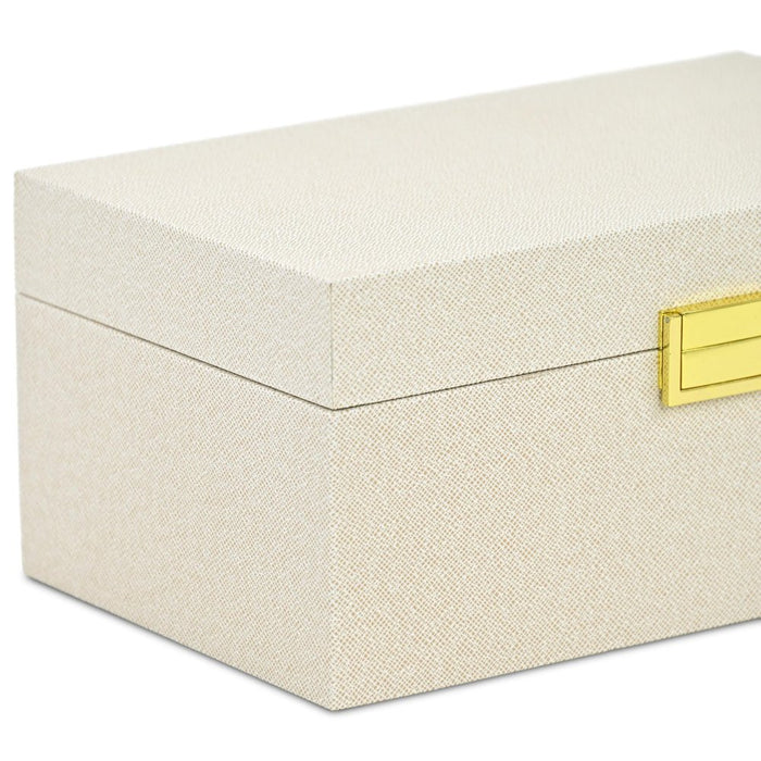 Set of Two Gold Wood Hand Painted Decorative Box