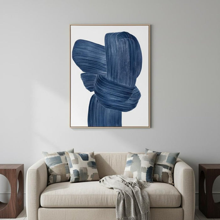 Boundless Hand Painted Light Brown Floater Frame Wall Art