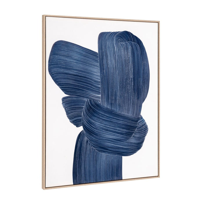 Boundless Hand Painted Light Brown Floater Frame Wall Art