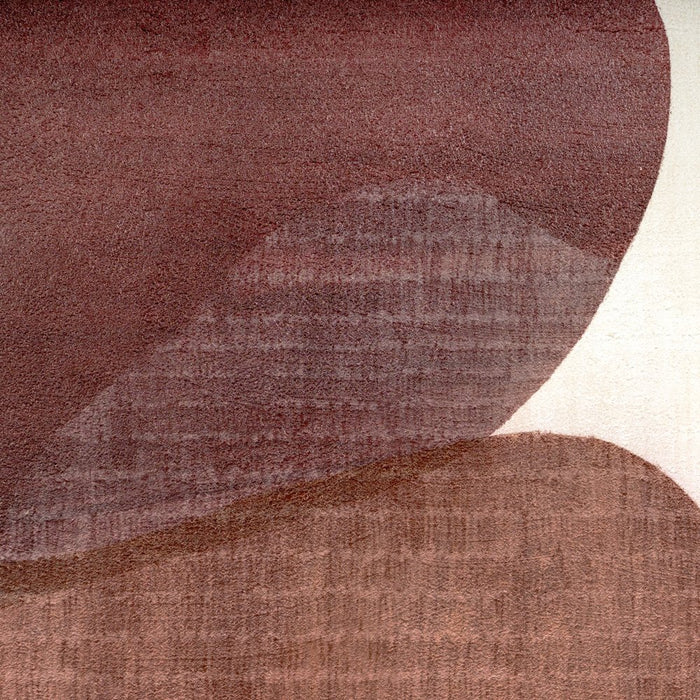 Earthen Strata I Hand Painted Dark Brown Floater Frame Wall Art