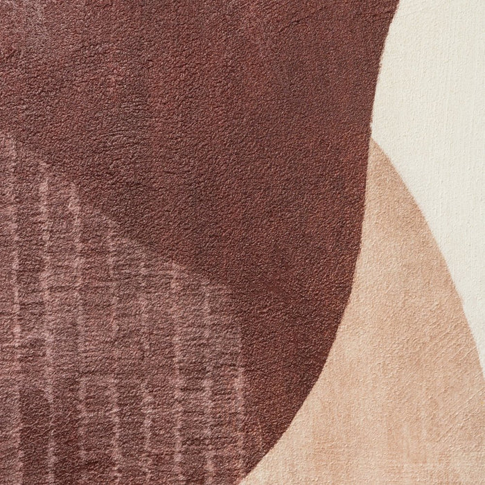 Earthen Strata II Hand Painted Dark Brown Floater Frame Wall Art
