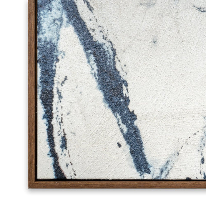 Elemental Rhythm Hand Painted Light Brown Floater Frame Wall Art
