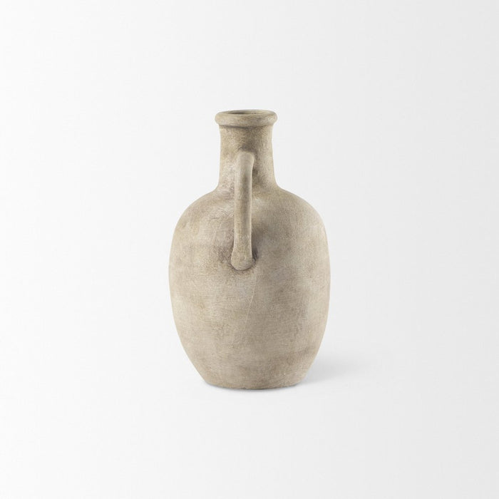 9" Beige Ceramic Table Vase