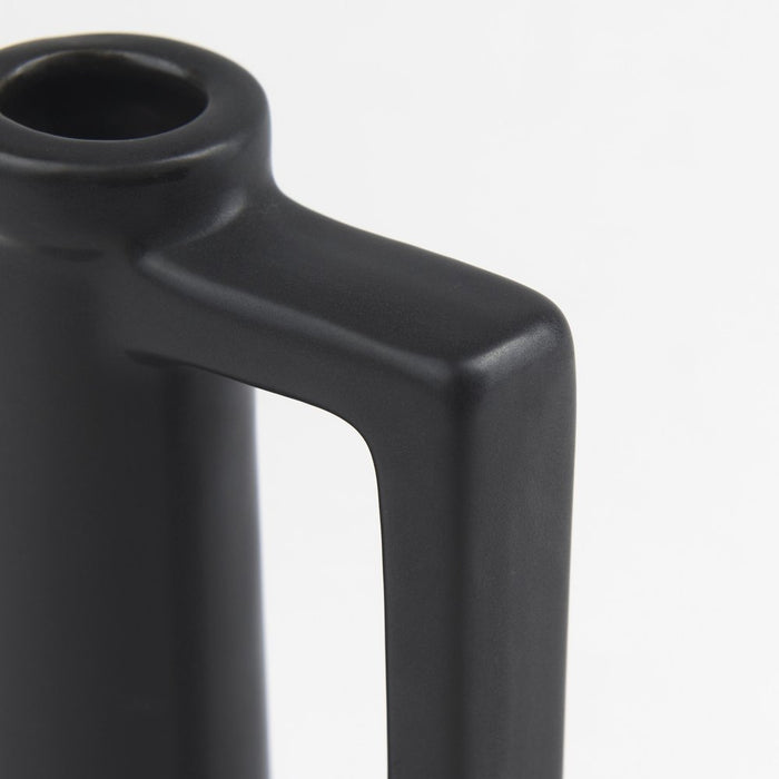 9" Black Ceramic Table Vase