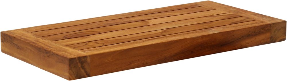 18" Brown Solid Wood Wall Mounted Floating Shelf