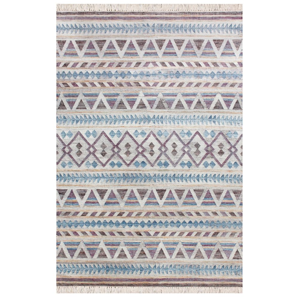 Rug with geometric pattern on a white background