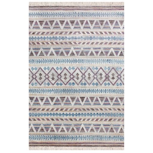 Rug with geometric pattern on a white background