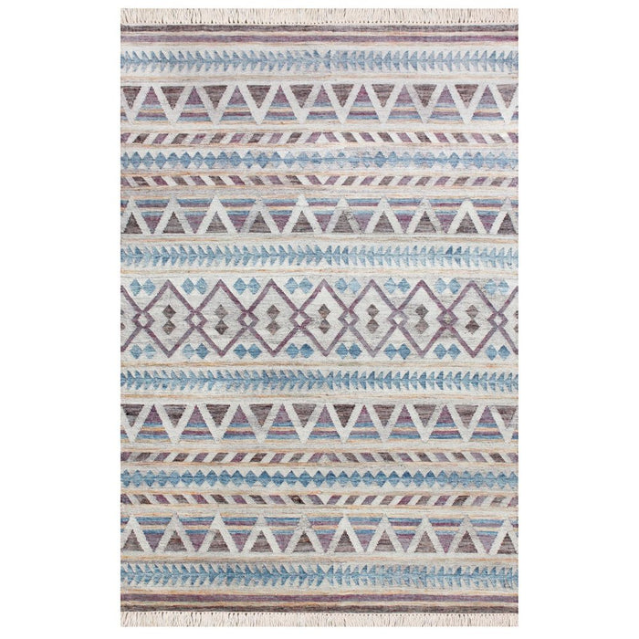 Rug with geometric pattern on a white background