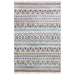 Rug with geometric pattern on a white background