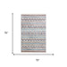 Patterned rug with dimensions 72" x 72" on a white background