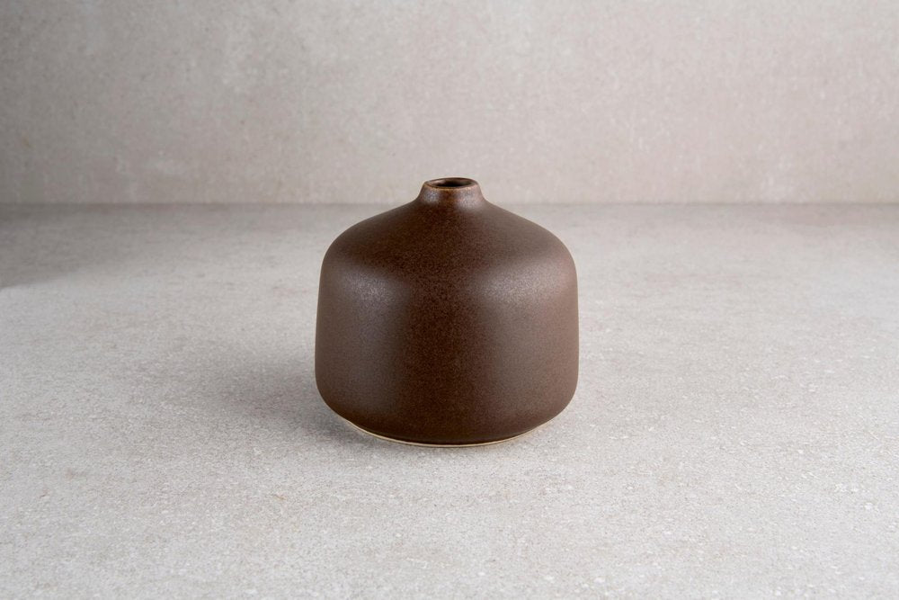 3" Brown Ceramic Bud Table Vase