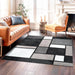 Contemporary Geometric Boxes Area Rug