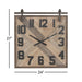 Allport Brown Wood Sliding Barn Door Style Wall Clock 24" X 2" X 27"