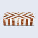 Modern Chevron Decorative Box with Lid, Stylish Storage Organizer for Shelves & Tables