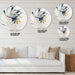 Howse White Glossy Floral Art - Modern Wall Clock