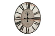 Rachual Decorative Oval Wood Wall Clock with Distressed Finish