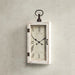 Delno White Wood Pocket Watch Style Wall Clock with Hinged Door 12" X 4" X 28"