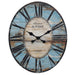 Rachual Decorative Oval Wood Wall Clock with Distressed Finish