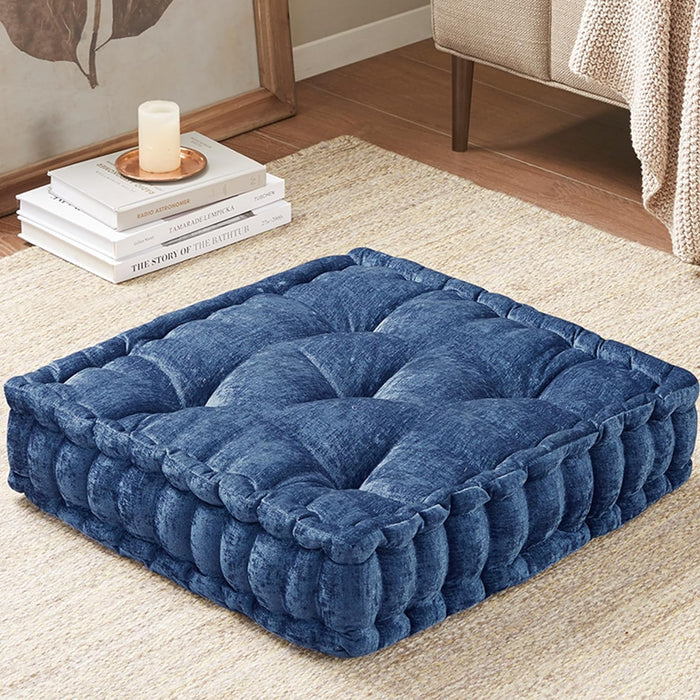 Luxurious Chenille Floor Pillow for Comfortable Seating and Meditation