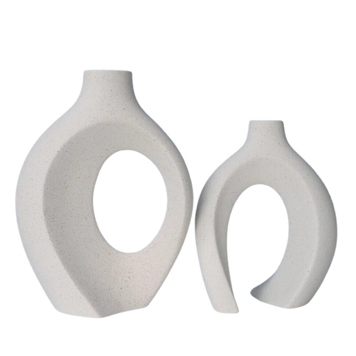 2 Piece Handmade Ceramic Table Vase
