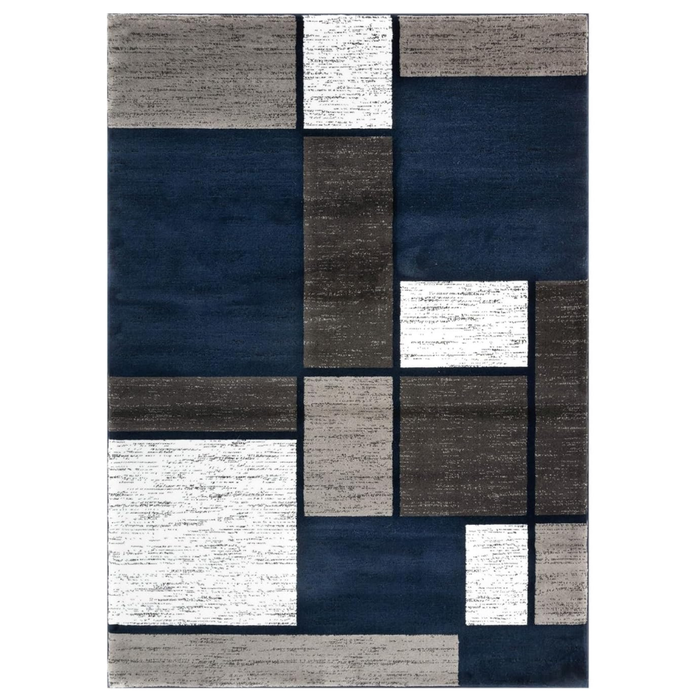 Contemporary Geometric Boxes Area Rug