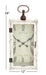 Delno White Wood Pocket Watch Style Wall Clock with Hinged Door 12" X 4" X 28"