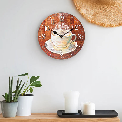 Wedgeworth 12" Coffee Quartz Wall Clock