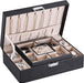 Modern Jewelry Organizer Case with Watch Display & Necklace Storage