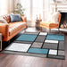 Contemporary Geometric Boxes Area Rug