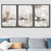 " Grunge Paint Stroke Collage Abstract Large Wall Art " 3 - Pieces on Canvas